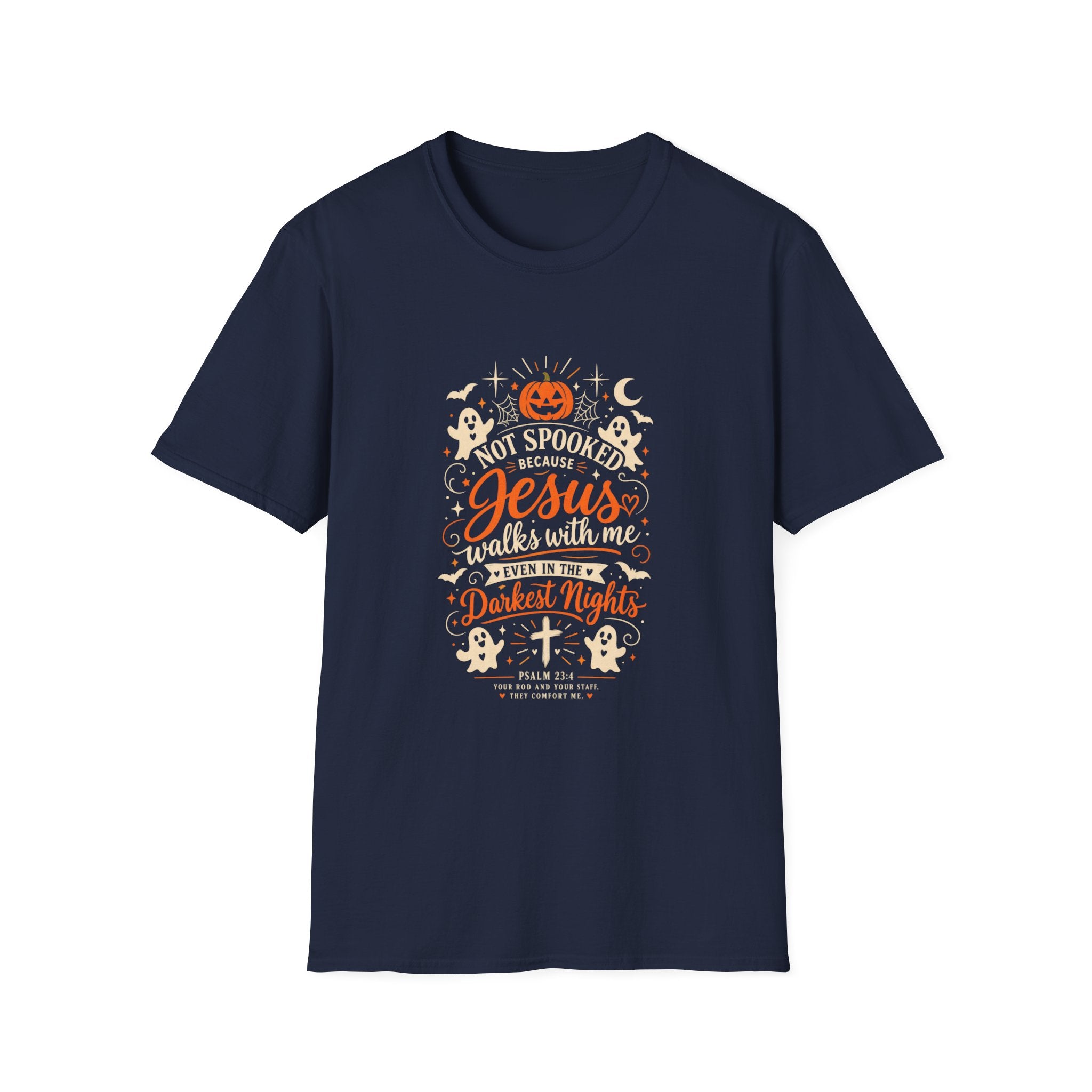 Not Spooked Because Jesus Walks With Me T-Shirt | Halloween Christian Tee