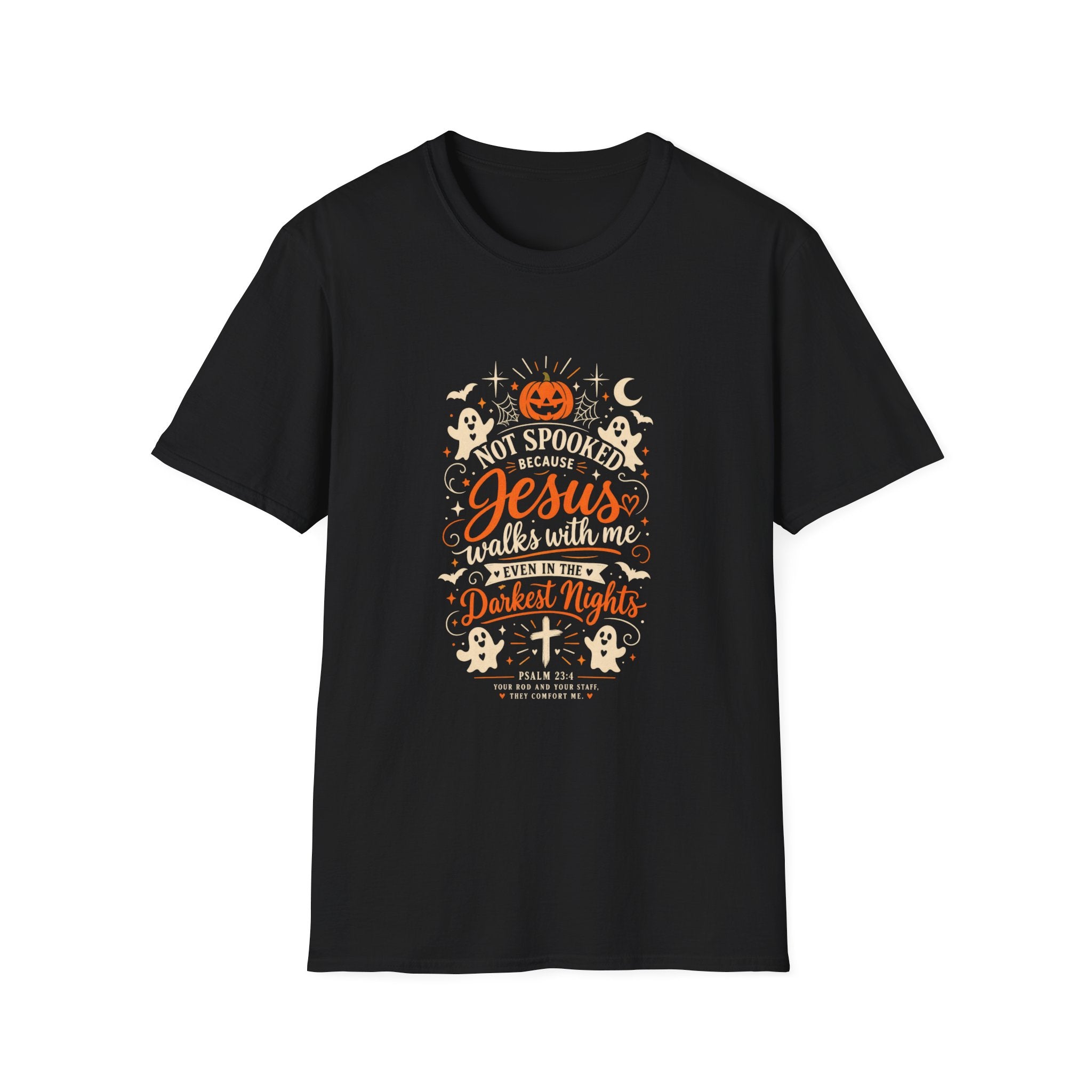 Not Spooked Because Jesus Walks With Me T-Shirt | Halloween Christian Tee